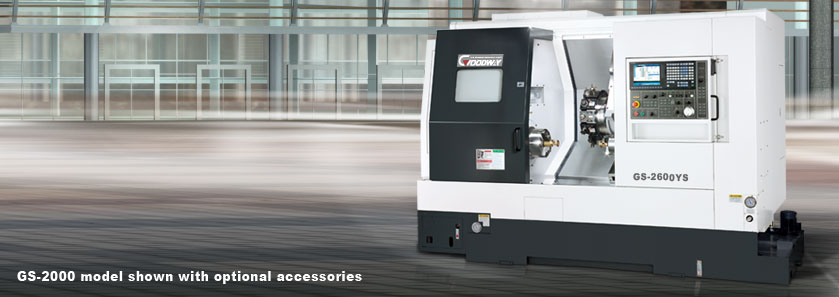 CNC Maximum Performance Turning Centers GS-2000 model shown with optional accessories