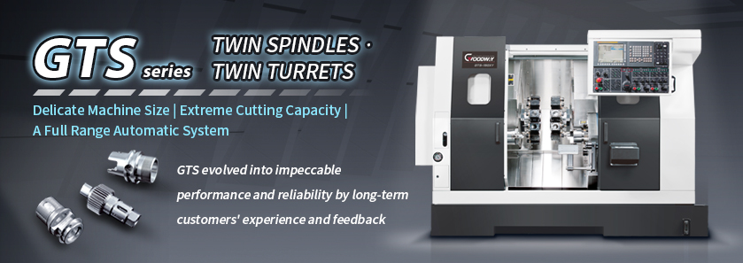 Twin Spindles & Twin Turrets Turning Center GTS-150MMX series model shown